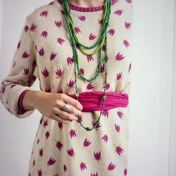 Gudrun Sjoden Floral Cotton Pullover Sweater XXL - Picture 2 of 10